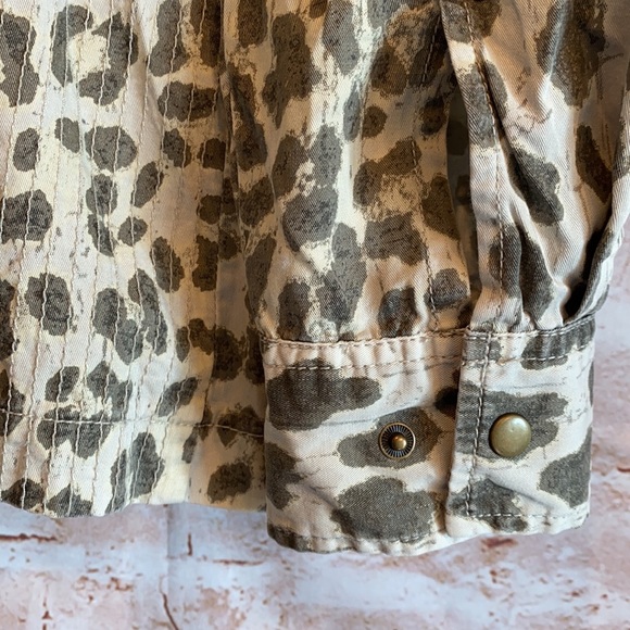 Lily Aldridge Velvet Aziya leopard army jacket S - Picture 10 of 12